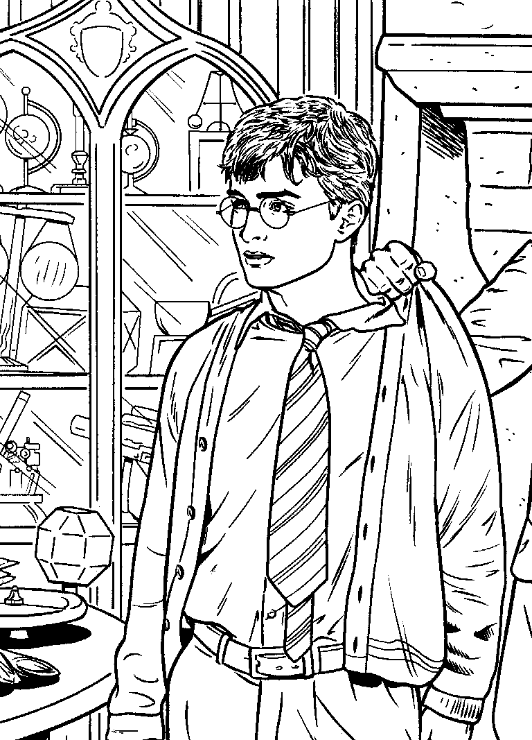 Plansa de colorat cu Harry Potter 167 76